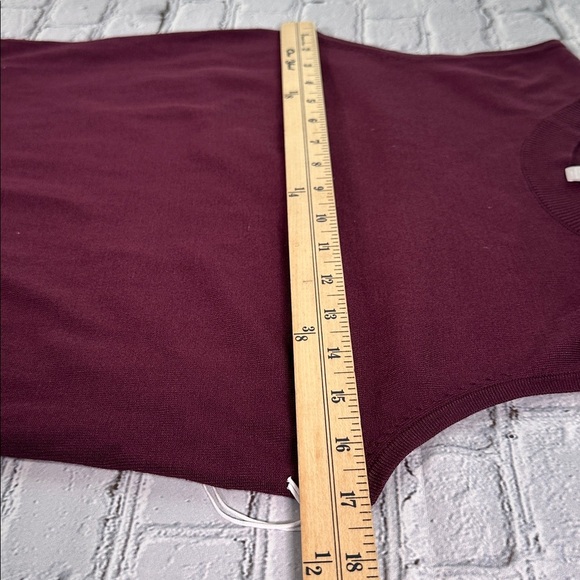 Nordstrom Chelsea28 Sleeveless Midi Sweater Dress women’s Large Burgundy $119 - Picture 12 of 13